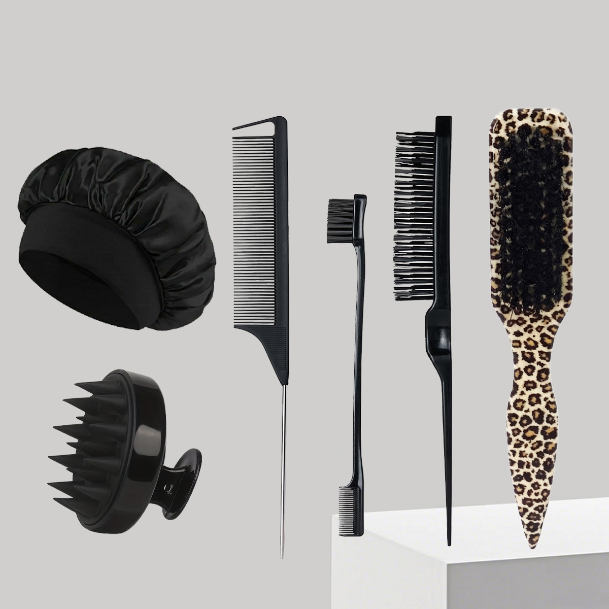 Hair Scalp Massager - مجموعة أدوات تصفيف الشعر من 6