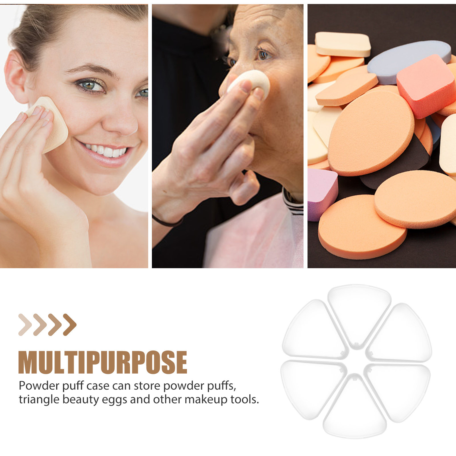 6 قطع حافظة إسفنج مكياج مثلثة  - مراجعة Beauty Makeup Sponge وسعره