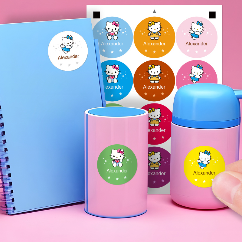 ملصقات اسم Hello Kitty المخصصة - مراجعة Beauty And Makeup Quotes وسعره