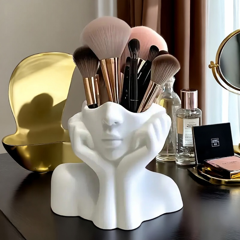 حامل فرشاة مكياج على شكل وجه - - مراجعة Beauty And Makeup Quotes وسعره