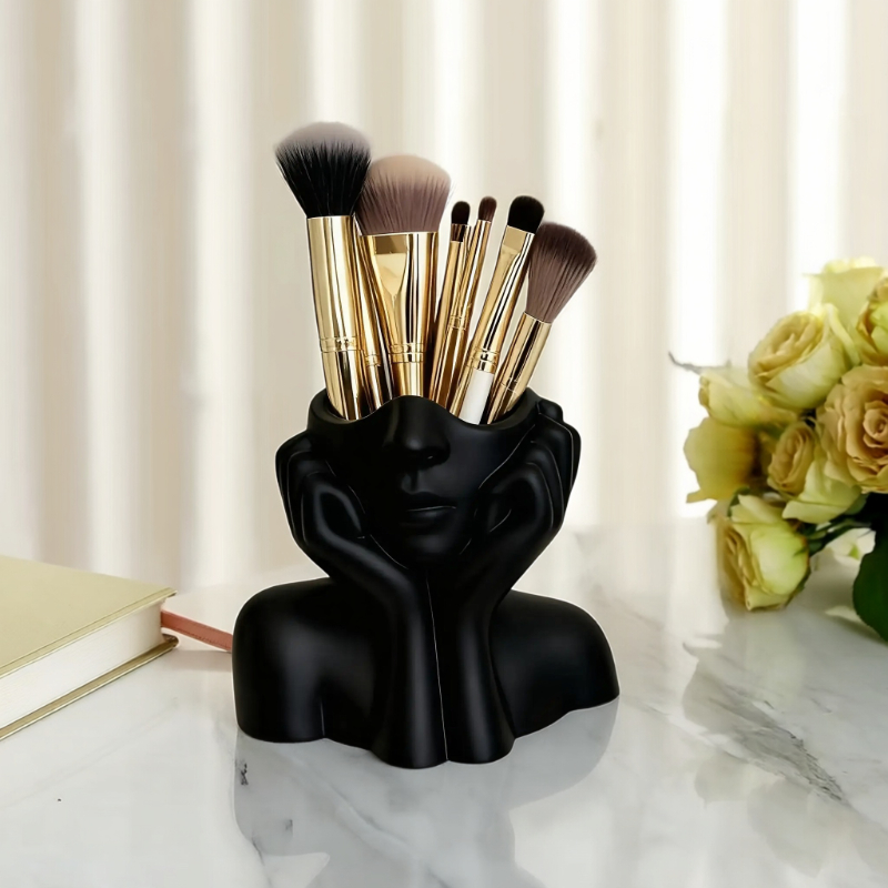 حامل فرشاة مكياج على شكل وجه - - مراجعة Beauty And Makeup Quotes وسعره
